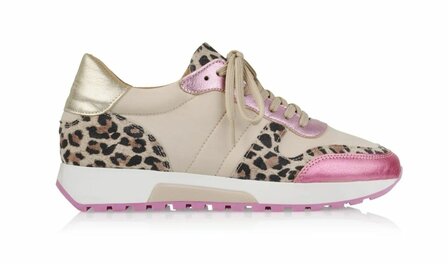 DUMFRIES leopard Sneakers | Beige / Pink