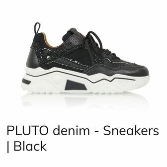 Pluto sneakers met denim details