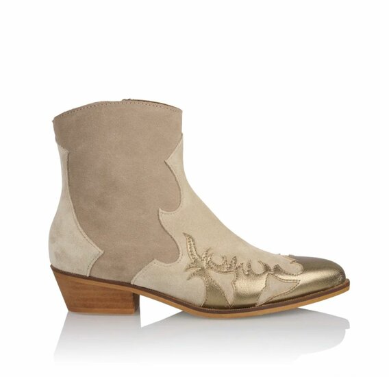 Monkey metallic Westernboots beige smoke